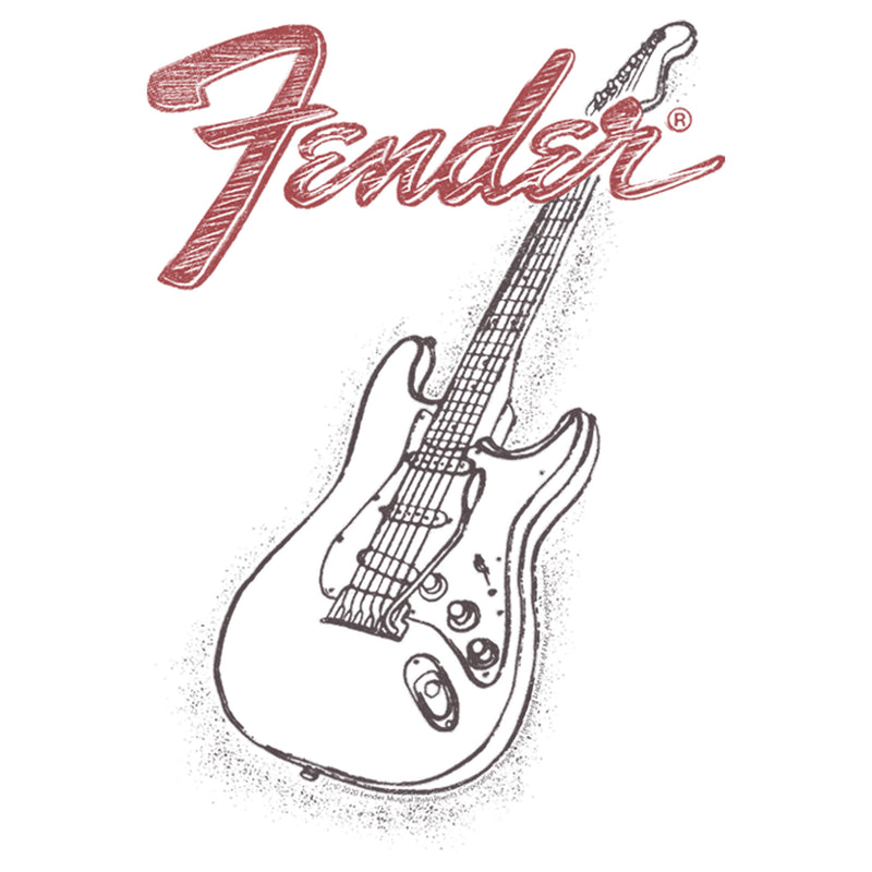 Girl's Fender Guitar Sketch T-Shirt