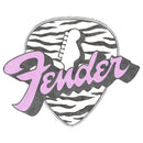 Junior's Fender Tiger Print Guitar Pick Logo T-Shirt