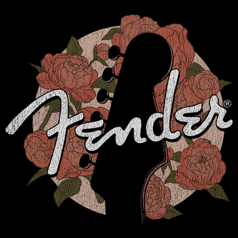Men's Fender Distressed Floral Circle Logo T-Shirt
