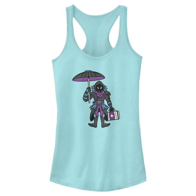 Junior's Fortnite Raven Float On Racerback Tank Top