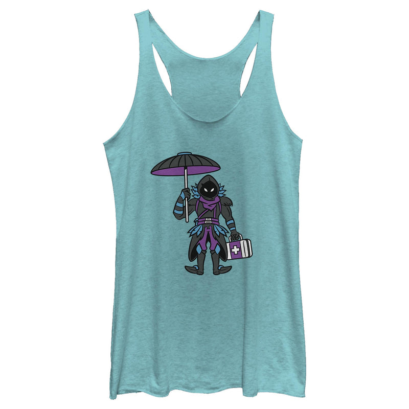 Women's Fortnite Raven Float On Racerback Tank Top