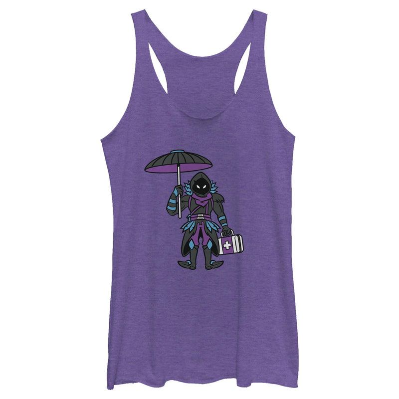 Women's Fortnite Raven Float On Racerback Tank Top