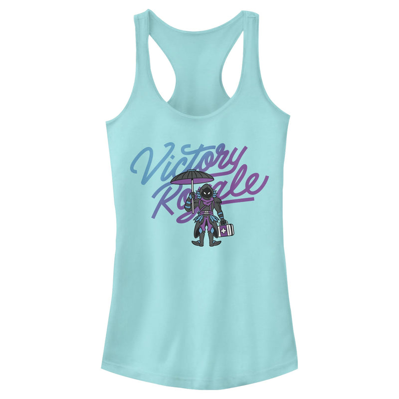 Junior's Fortnite Victory Royale Raven Float On Racerback Tank Top