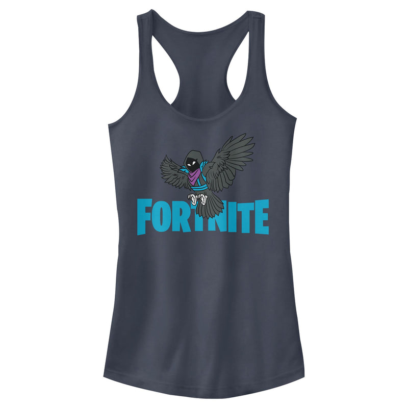 Junior's Fortnite Raven Logo Racerback Tank Top