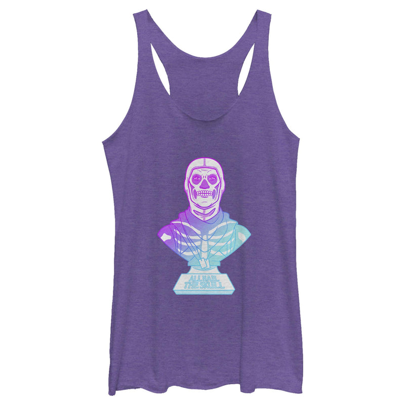 Women's Fortnite Skull Trooper All Hail Glow Racerback Tank Top