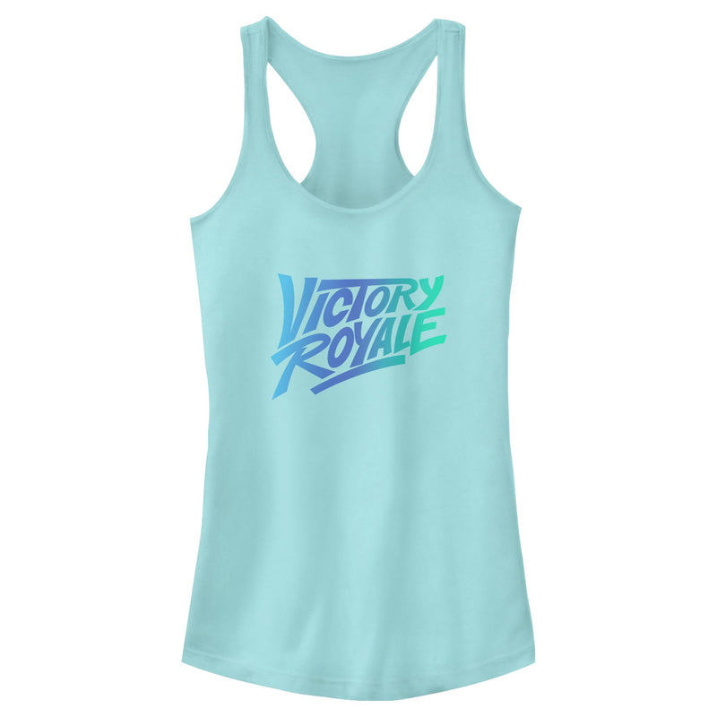 Junior's Fortnite Victory Royale Gradient Logo Racerback Tank Top