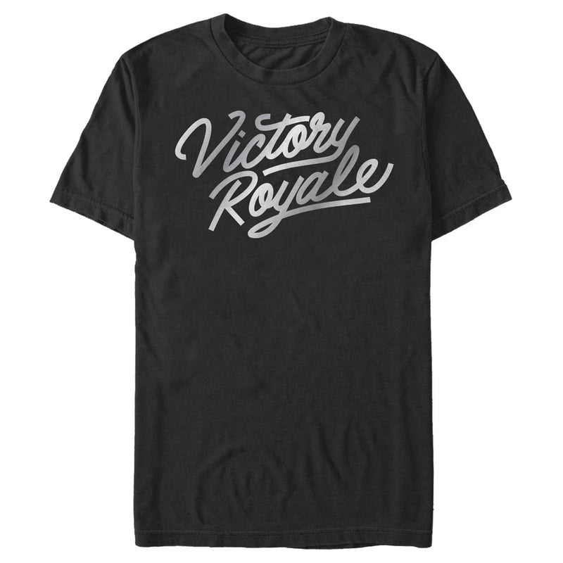 Men's Fortnite Victory Royale Silver Script Logo T-Shirt