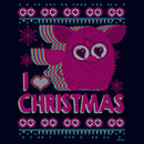 Junior's Furby I Heart Christmas Ugly Sweater Print T-Shirt