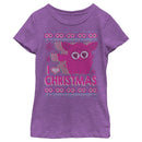 Girl's Furby I Heart Christmas Ugly Sweater Print T-Shirt