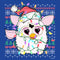 Junior's Furby Christmas Lights Ugly Sweater Print T-Shirt