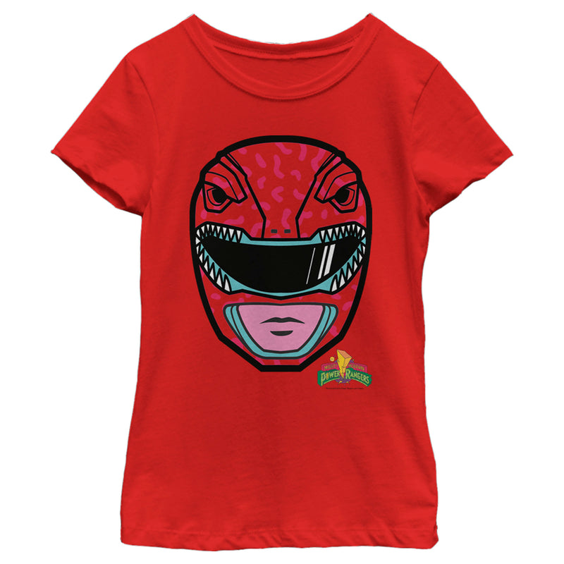Girl's Power Rangers Red Ranger Helmet T-Shirt