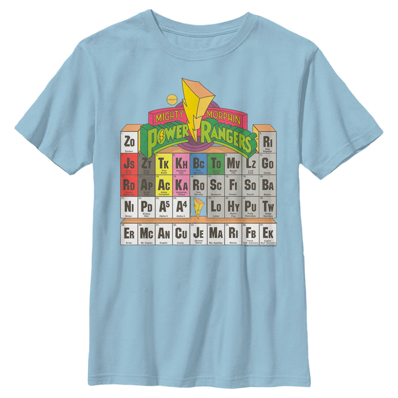 Boy's Power Rangers Periodic Table of Heroes T-Shirt