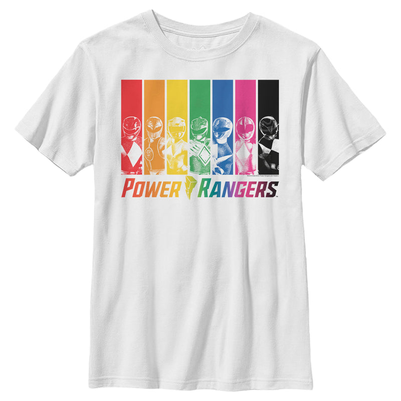 thumbnail image 2 of Mighty Morphin Power Rangers Costume T-Shirt - Red Blue Yellow Pink Green Black White 2 of 11