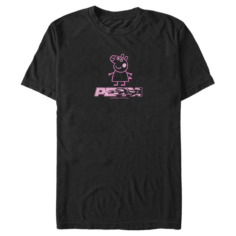 Men's Peppa Pig Neon Flame Logo T-Shirt