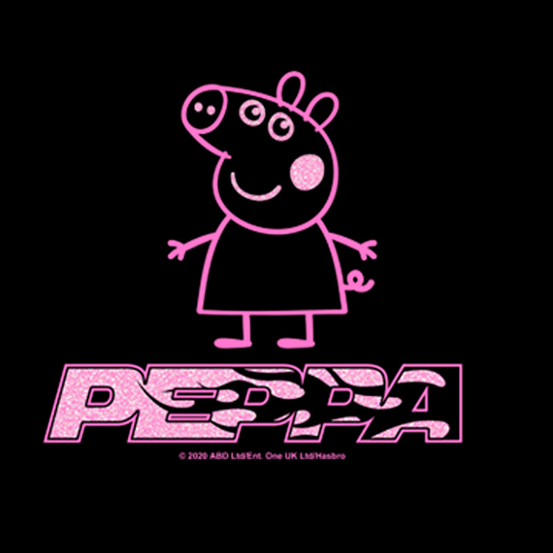 Men's Peppa Pig Neon Flame Logo T-Shirt