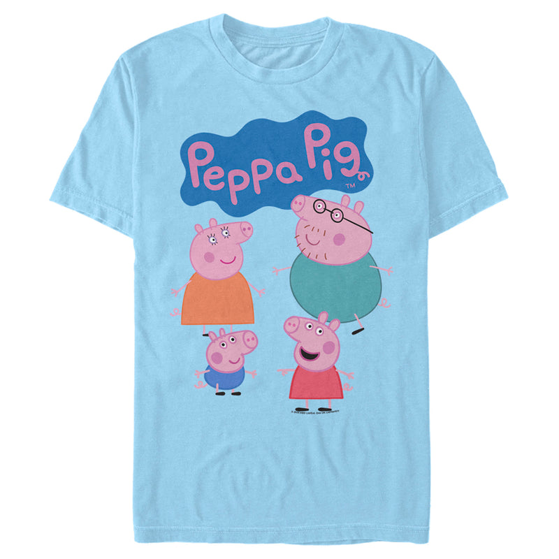 Men's Peppa Pig Family Logo T-Shirt