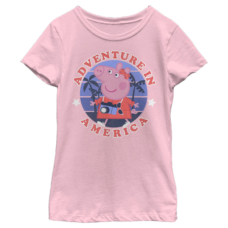 Girl's Peppa Pig Adventure in America T-Shirt