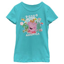 Girl's Peppa Pig Visits America T-Shirt