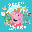 Girl's Peppa Pig Visits America T-Shirt