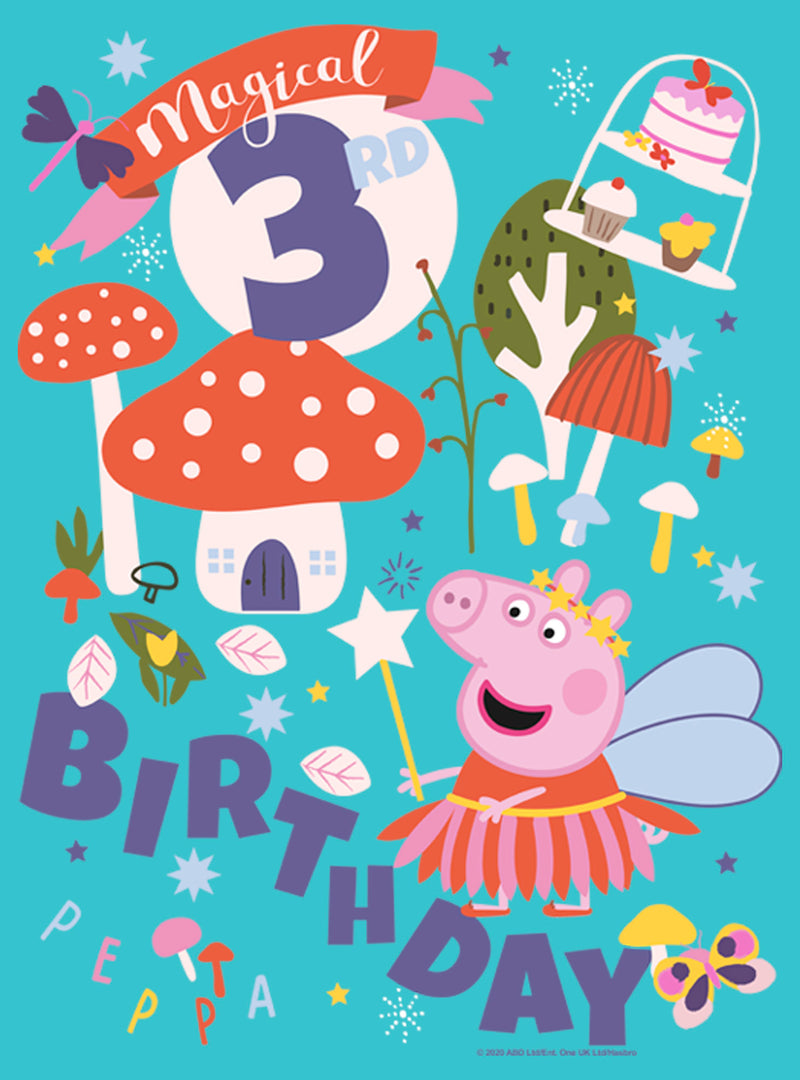 Girl's Peppa Pig Magical 3rd Birthday T-Shirt