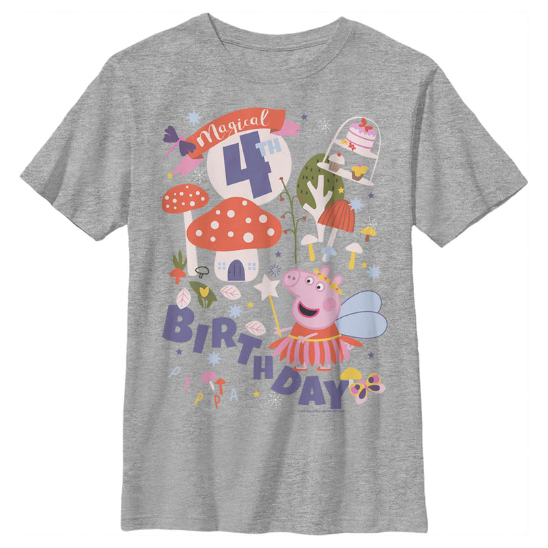 Men's Peppa Pig Magical 4th Birthday T-Shirt