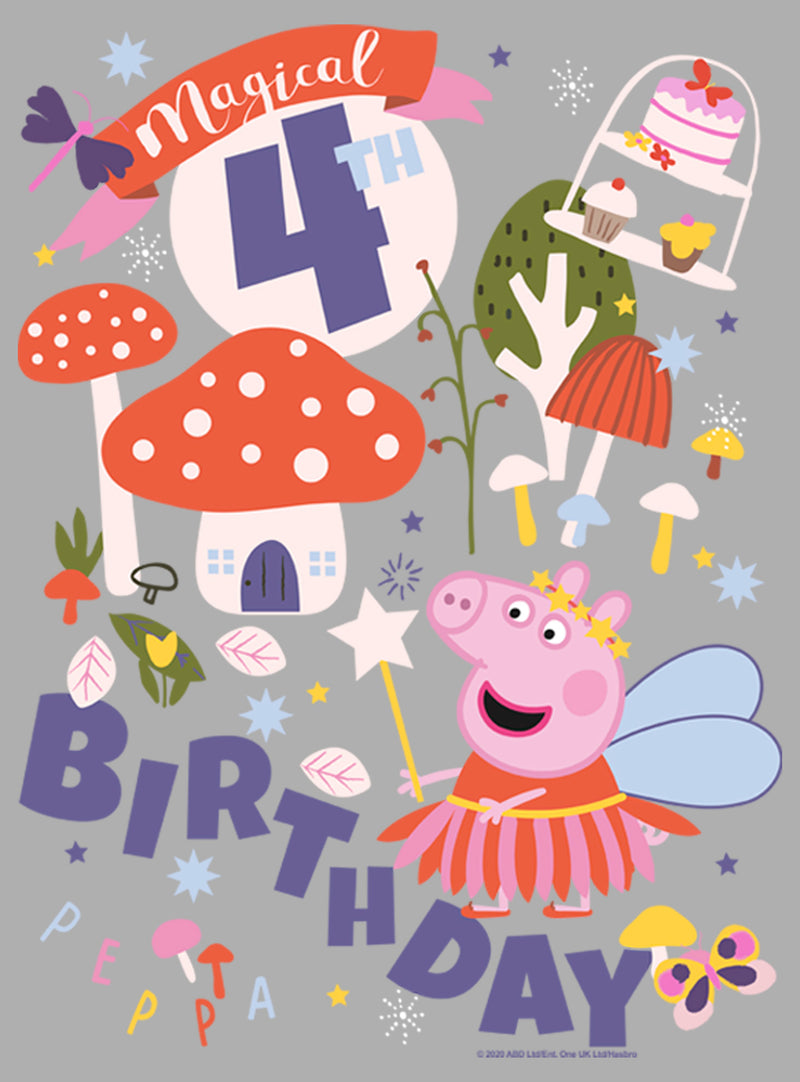 Men's Peppa Pig Magical 4th Birthday T-Shirt