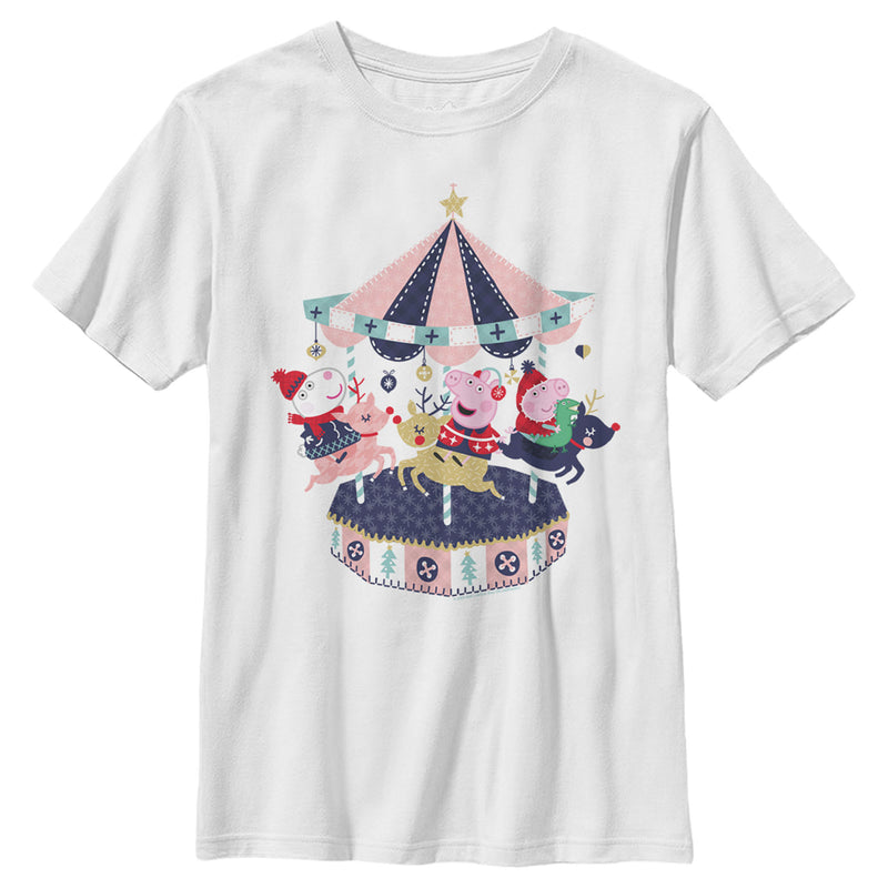 Boy's Peppa Pig Christmas Carousel T-Shirt