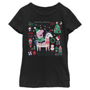 Girl's Peppa Pig Christmas Unicorn T-Shirt