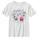 Boy's Peppa Pig Christmas Snow Much Fun T-Shirt