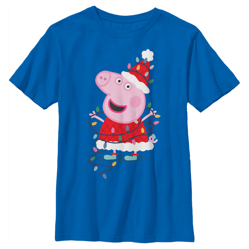 Boy's Peppa Pig Christmas Lights T-Shirt