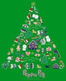 Boy's Peppa Pig Christmas Tree Icons T-Shirt