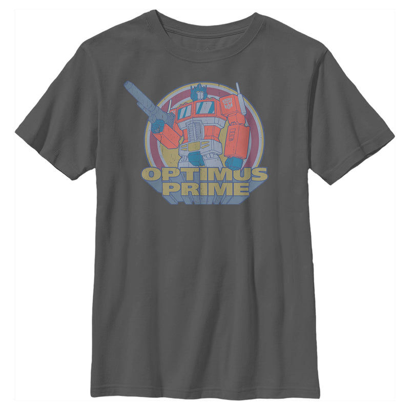 Boy's Transformers Optimus Prime Retro Circle T-Shirt