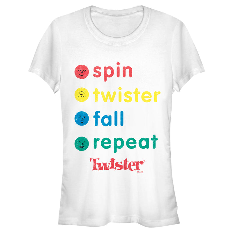 Junior's Twister Spin Fall Repeat T-Shirt