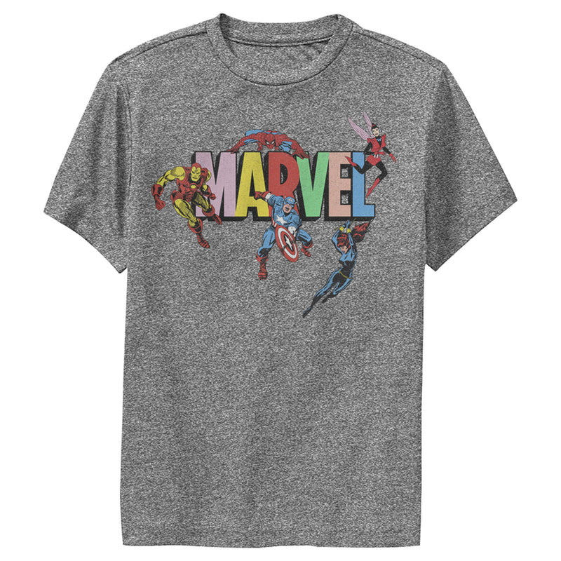 Boy's Marvel Superheroes of Earth Performance Tee