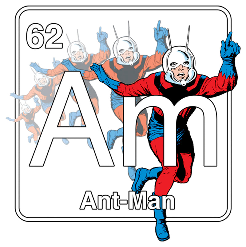 Men's Marvel Antman Periodic Table Baseball Tee