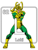 Men's Marvel Loki Periodic Table Baseball Tee