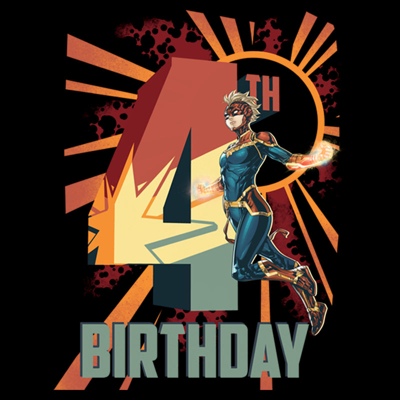 Boy's Marvel Carol Danvers 4th Birthday T-Shirt