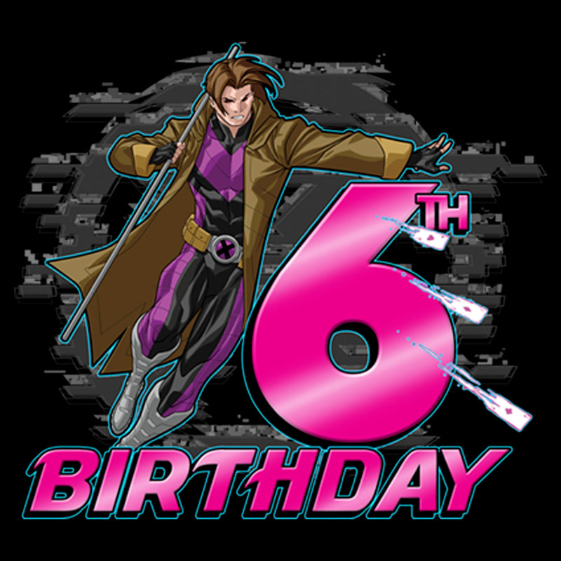 Boy's Marvel Gambit 6th Birthday Action Pose T-Shirt