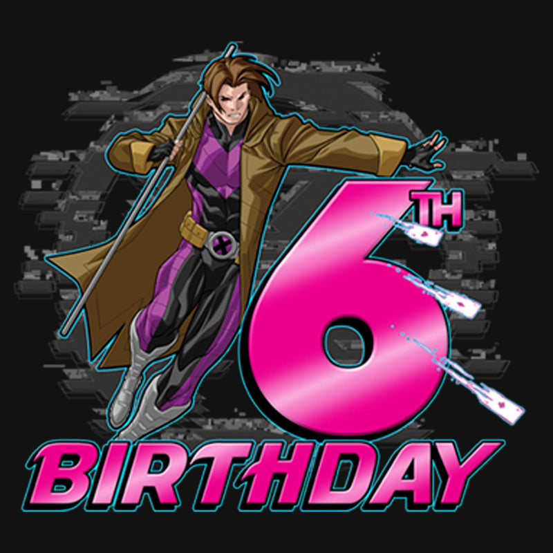 Girl's Marvel Gambit 6th Birthday Action Pose T-Shirt