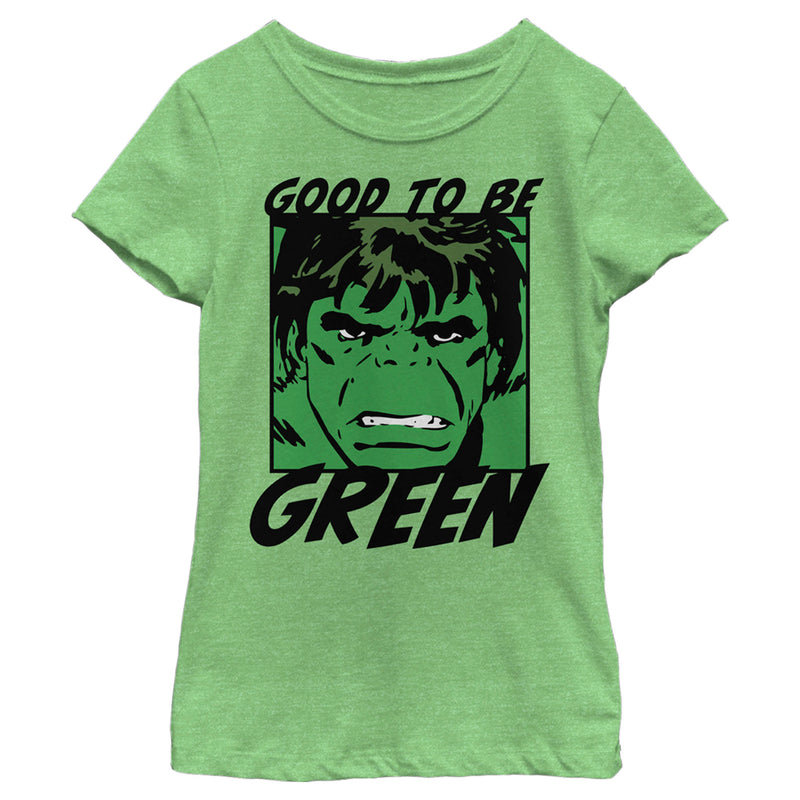 Girl's Marvel St. Patrick's Day Hulk Good to be Green T-Shirt