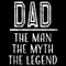 Men's Lost Gods Dad the Man the Myth the Legend Distressed T-Shirt