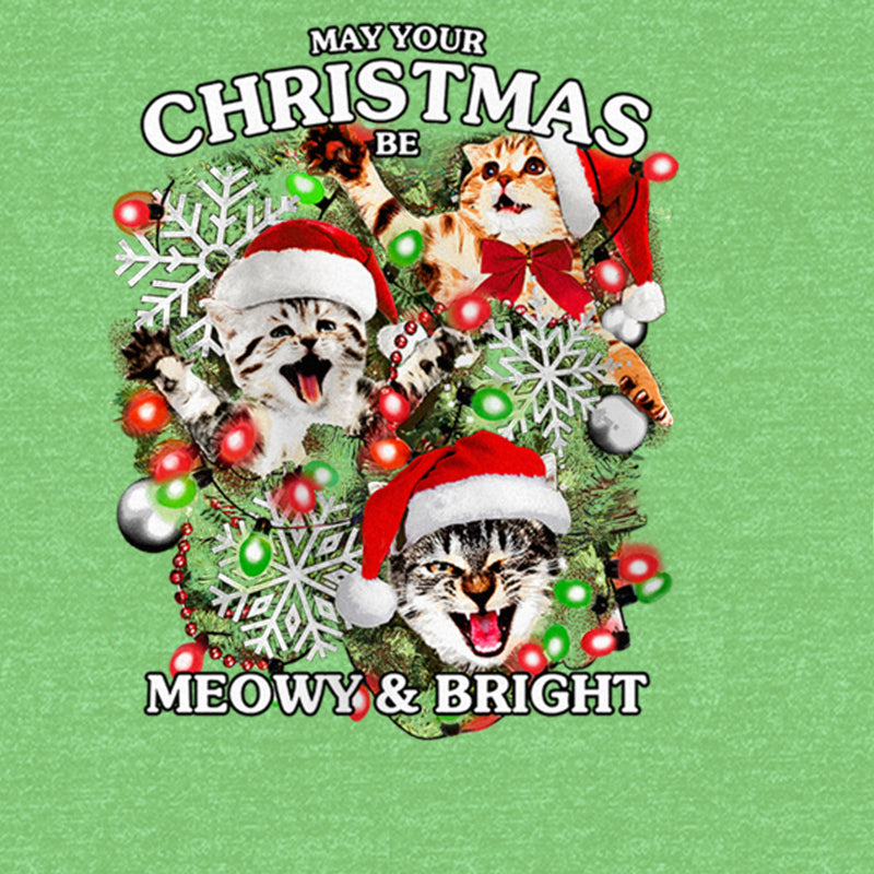 Girl's Lost Gods Meowy and Bright Christmas T-Shirt