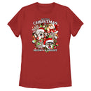 Women's Lost Gods Meowy and Bright Christmas T-Shirt