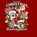 Women's Lost Gods Meowy and Bright Christmas T-Shirt