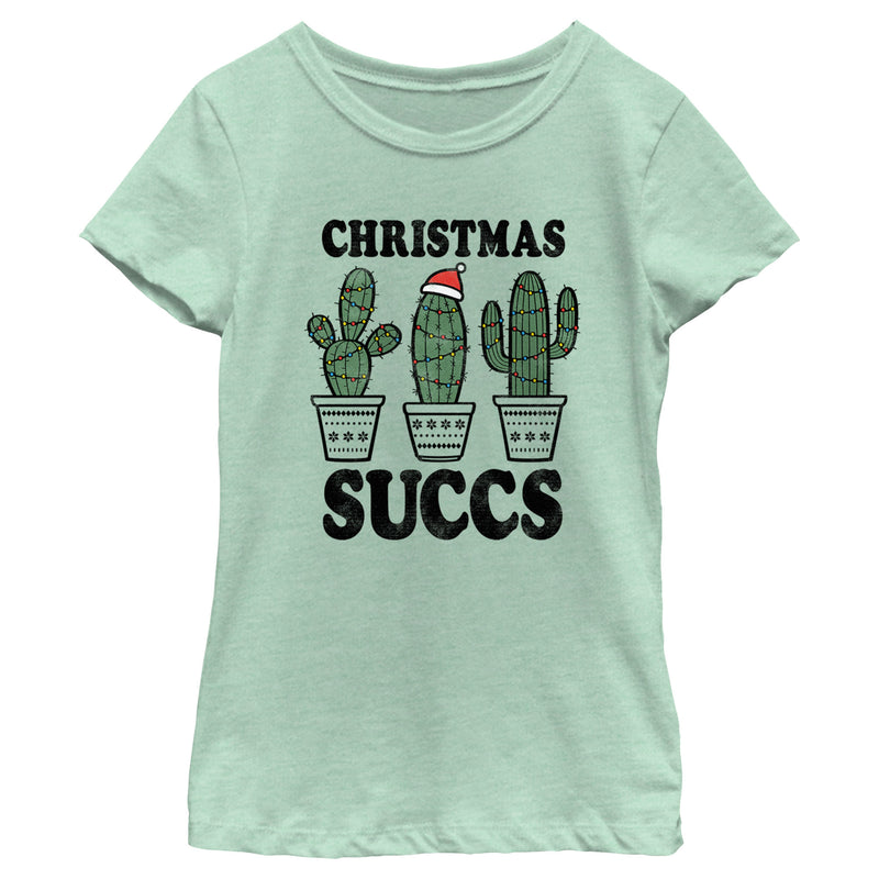 Girl's Lost Gods Christmas Succulents T-Shirt