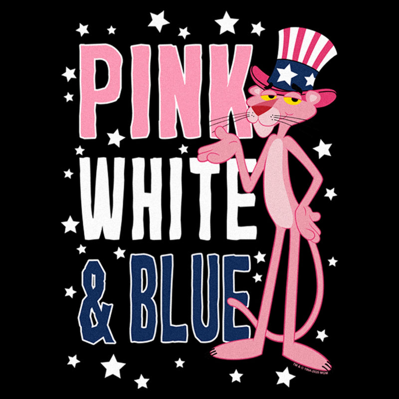 Men's The Pink Panther Patriotic Pink White and Blue T-Shirt