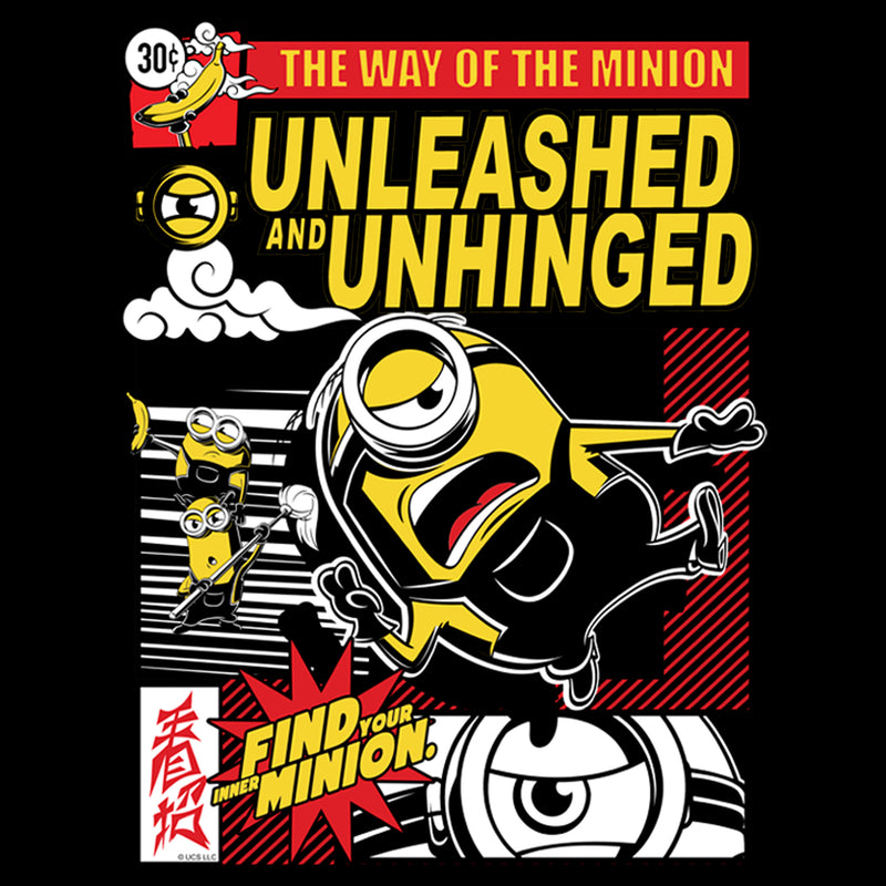 Men's Minions: The Rise of Gru Unleashed and Unhinged Poster T-Shirt