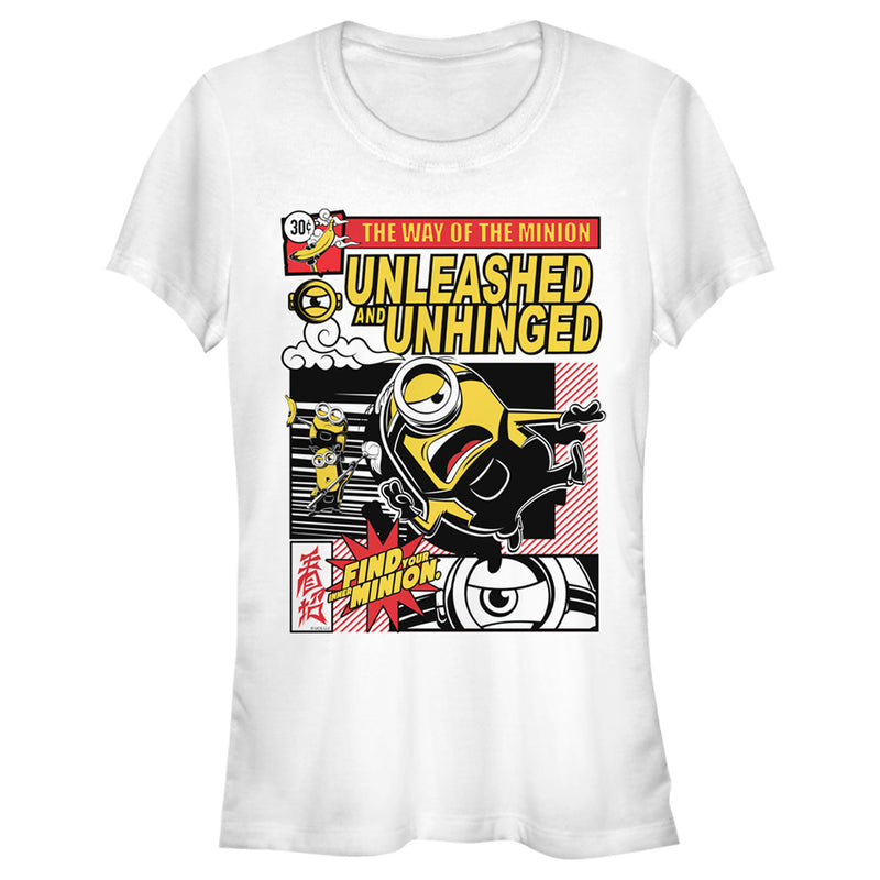 Junior's Minions: The Rise of Gru Unleashed and Unhinged Poster T-Shirt