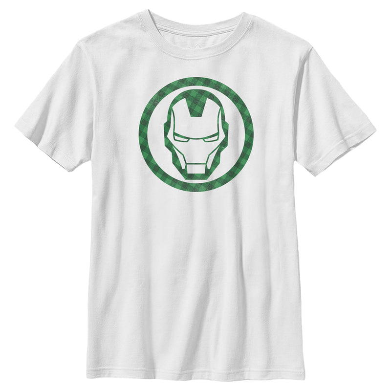 Boy's Marvel St. Patrick's Day Lucky Iron Man Mask T-Shirt