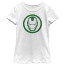 Girl's Marvel St. Patrick's Day Lucky Iron Man Mask T-Shirt